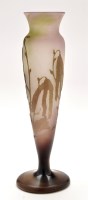 Lot 68 - Galle cameo glass 'catkins' vase, frosted body...