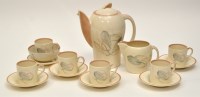 Lot 74 - Susie Cooper 'Grey Feather' pattern coffee...