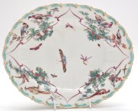 Lot 79 - Chelsea relief moulded oval dish, quartered...
