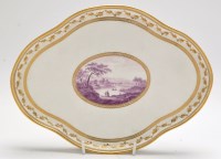 Lot 80 - Derby quatrefoil shaped dish, with oval panel...