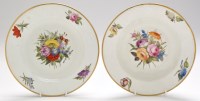 Lot 90 - Derby white ground circular dish and soup bowl,...