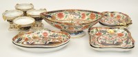 Lot 105 - Six 'Old Imari' pattern shaped dishes and...