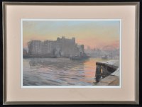 Lot 162 - Walter Holmes (1936- ) Sunset over the Tyne...