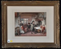 Lot 166 - Louis Haghe (Belgian 1806-1885) A busy tavern...