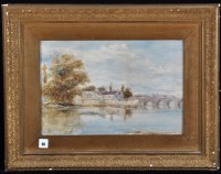 Lot 184 - Edward Tucker (1830-1909) A river landscape...