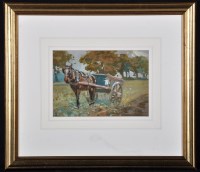 Lot 188 - John Atkinson (1863-1924) A horse cart in a...
