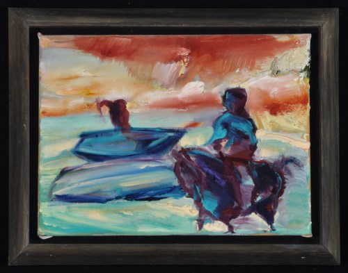 Lot 211 - June Redfern (1951- ) ''The Ferry'', signed...