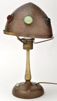 Lot 278 - An Arts & Crafts copper and brass table lamp,...