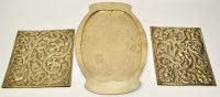 Lot 280 - Two late 19th Century embossed brass blotters,...