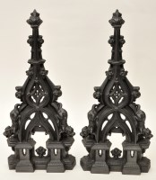 Lot 282 - A pair of 19th Century Gothic cast iron...