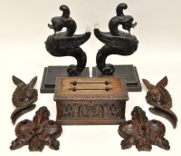 Lot 300 - A pair of 19th Century carved wood continental...
