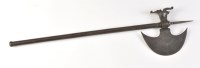 Lot 423 - An early 19th Century Indian battle axe, with...