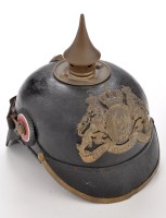 Lot 434 - A First World War period Bavarian Pickelhaube,...