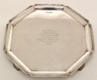 Lot 462 - A George V silver salver, by Walker & Hall,...