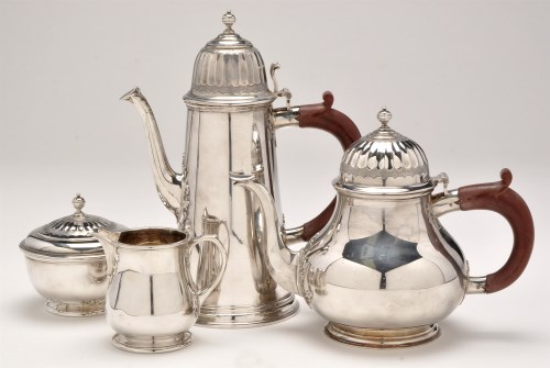 Lot 464 - A four-piece silver tea and coffee service, by...