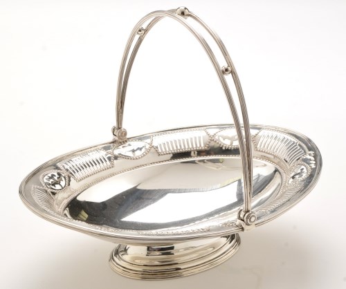 Lot 487 - A Victorian silver basket, by Elkington & Co.,...