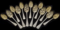 Lot 494 - A set of Victorian silver berry spoons, by...