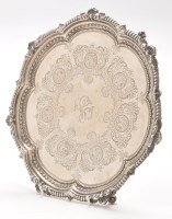 Lot 503 - A Victorian silver salver, by Goldsmiths &...