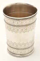 Lot 563 - A Victorian silver beaker, by Thomas Bradbury...