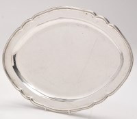 Lot 569 - A George III silver oval tray, by Ann...