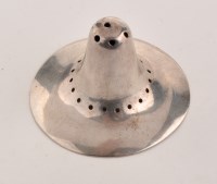 Lot 586 - A rare George III silver nipple shield, by...