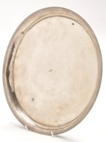 Lot 595 - A Persian silver tray, of circular form, with...