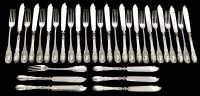 Lot 601 - A set of late 19th Century German silver fruit...