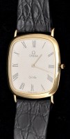 Lot 616 - Omega De Ville: a gilt and stainless steel...