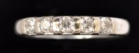 Lot 652 - A five stone diamond ring, each of the...