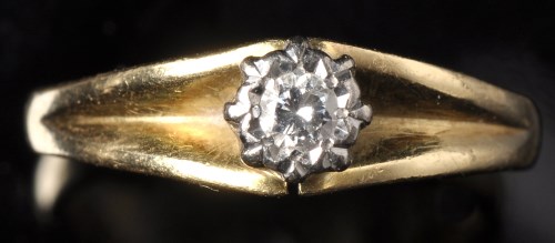 Lot 669 - A diamond ring, the brilliant cut diamond...
