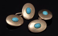 Lot 692 - A pair of early 20th Century turquoise set...