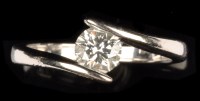 Lot 719 - A single stone solitaire diamond ring, the...