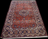 Lot 737 - An Isfahan carpet, the central floral...