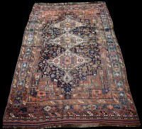 Lot 738A - A Qashqai rug, with geometric design, 290 x...