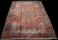 Lot 739A - A Heriz carpet, with geometric design, 345 x...