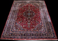 Lot 741 - A Kashan carpet, the central medallions...