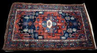 Lot 743 - A Malyer rug, with geometric foliate...