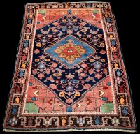 Lot 760 - A Malayer rug, the central diamond-shaped...