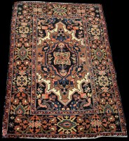 Lot 767 - A Farahan rug, with geometric floral design,...