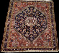 Lot 768 - A Qashqai rug, with flowerhead decoration, 135...