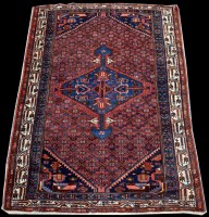 Lot 771 - A Malayer rug, the central diamond-shaped...