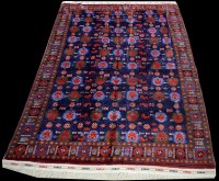 Lot 774 - A Turkoman carpet, with repeated stylized leaf...