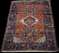 Lot 775 - A Hariz rug, with geometric foliate decoration,...