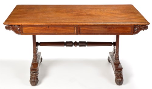 Lot 787 - An early 19th Century mahogany library table,...