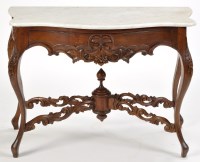 Lot 804 - A 19th Century Continental walnut side table,...