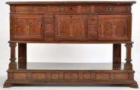 Lot 807 - A Continental oak converted coffer, with solid...