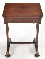 Lot 812 - A mid 19th Century rosewood work table, with...