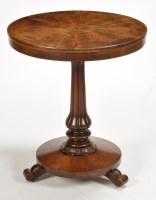 Lot 824 - A 19th Century circular walnut occasional...