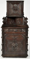 Lot 857 - A late 19th Century Continental oak corner...