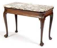 Lot 867 - An early 18th Century walnut marble top side...